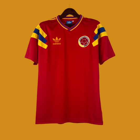 CAMISETA SELECCIÓN COLOMBIA RETRO AÑOS 90 ROJA