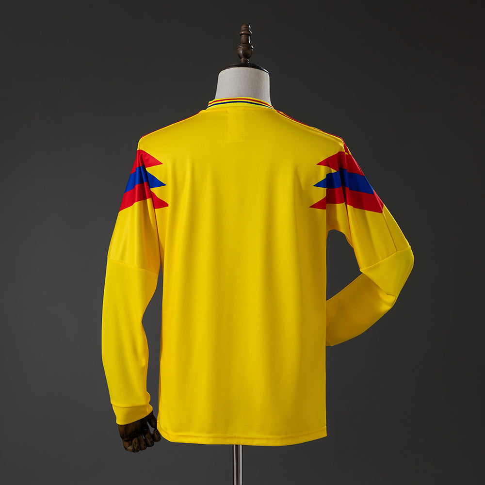 CAMISETA SELECCIÓN COLOMBIA RETRO LOCAL 1990 MANGA LARGA