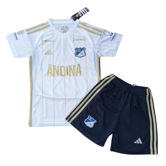 UNIFORME NIÑO MILLONARIOS VISITANTE 2024